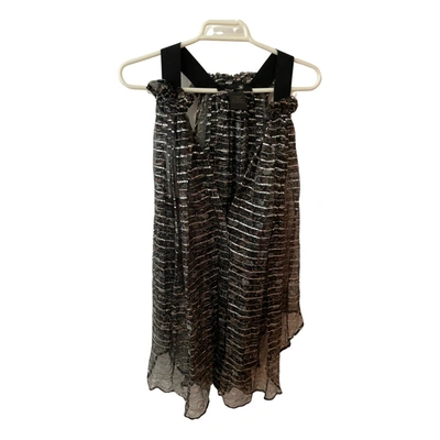 Pre-owned Isabel Marant Étoile Silk Mini Dress In Metallic