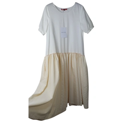 Pre-owned Roberto Musso Maxi Dress In Beige