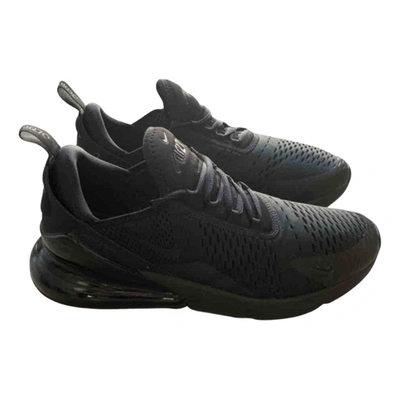 Pre-owned Nike Air Max 270 Cloth Low Trainers In Black