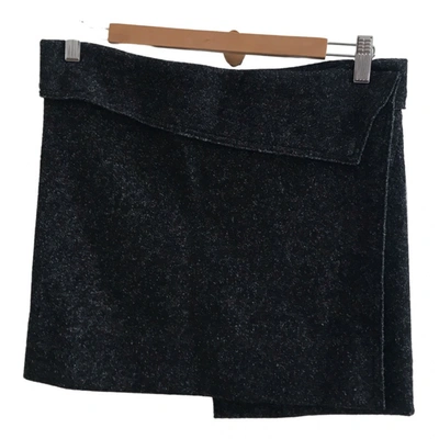 Pre-owned Isabel Marant Étoile Wool Mini Skirt In Anthracite