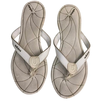 Pre-owned Adidas Originals Leather Sandals In White