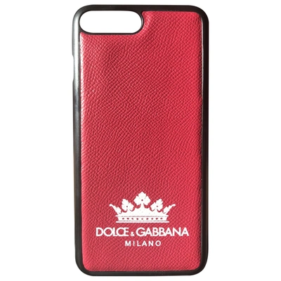 Pre-owned Dolce & Gabbana Leather Accessories In Red