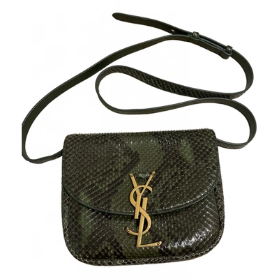 Pre-owned Saint Laurent Leather Mini Bag In Green