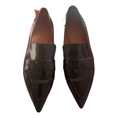 Pre-owned Celine Leather Flats In Black