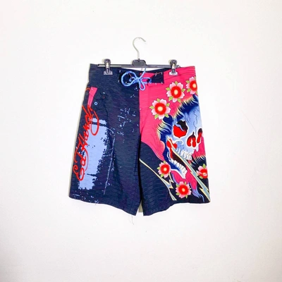 Pre-owned Ed Hardy Shorts In Black