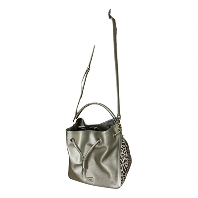 Pre-owned Class Cavalli Handbag In Silver