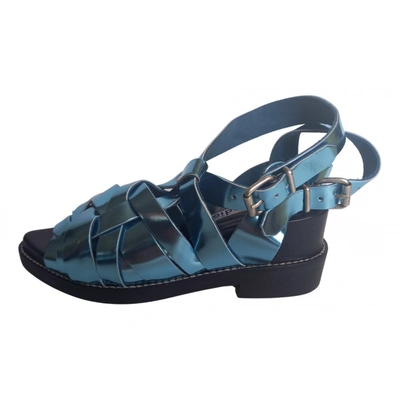 Pre-owned Acne Studios Leather Sandal In Metallic