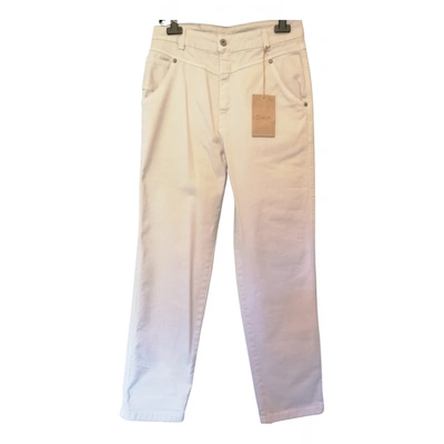 Pre-owned Dixie Straight Pants In Ecru