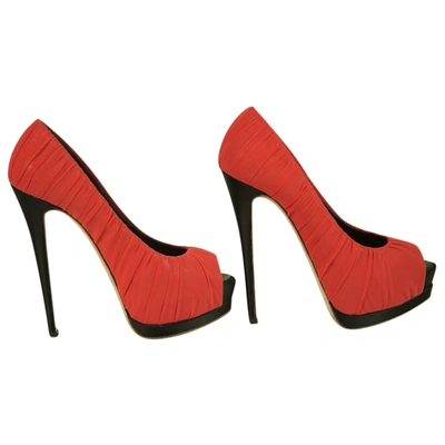 Pre-owned Giuseppe Zanotti Cloth Heels In Red