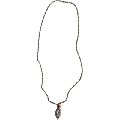 Pre-owned Bimba Y Lola Long Necklace In Silver