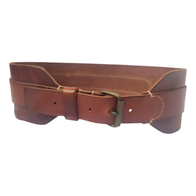 Pre-owned Lanvin Leather Belt In Brown