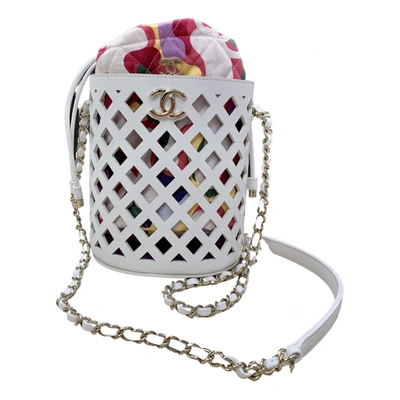 Pre-owned Chanel Leather Crossbody Bag In White