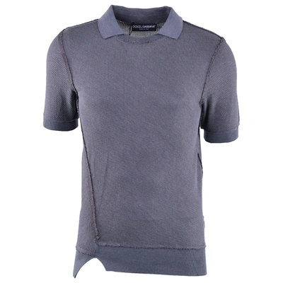 Pre-owned Dolce & Gabbana Silk Polo Shirt In Grey