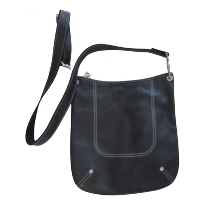 Pre-owned Longchamp Leather Crossbody Bag In Black