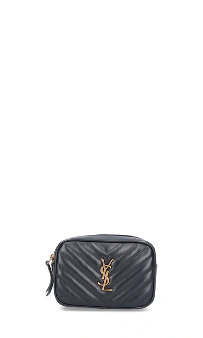 Saint Laurent Baby Lou Leather Belt Bag In Black