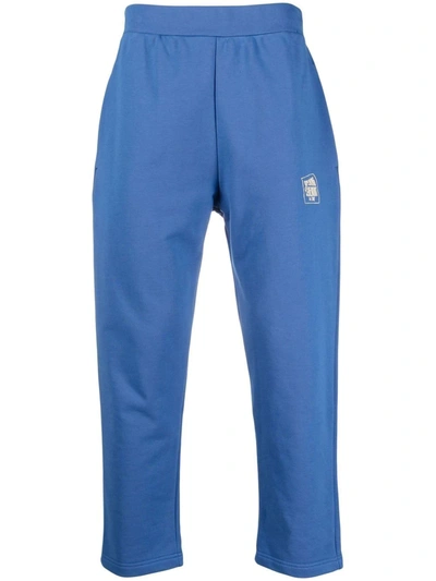 Opening Ceremony Logo-print Cropped Track Pants In Blue