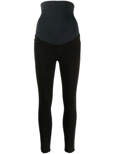 Spanx High-waisted Stretch-fit Leggings In Schwarz