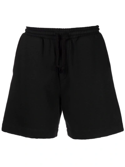 Nanushka Black Organic Cotton Bermuda Shorts With Logo