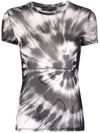 PHILIPP PLEIN TIE DYE-PRINT SEMI-SHEER T-SHIRT