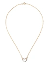 YVONNE LÉON 18KT YELLOW GOLD DIAMOND-HEART NECKLACE