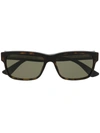 Gucci Rectangular-frame Sunglasses In Schwarz