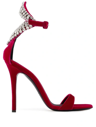 Giuseppe Zanotti Tricia Crystal-embellished Sandals In Rot