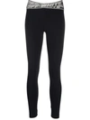 Off-white Logo Band Athletic Leggings In Black