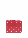 Comme Des Garçons Polka-dot Compact Wallet In Rot