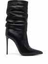 Le Silla Eva Scrunched Ankle Boots In Schwarz