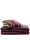 MISSONI ZIG ZAG-PRINT COTTON TOWELS (SET OF 2)