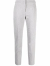 Max Mara Pegno Slim-fit Jersey Trousers In Grau