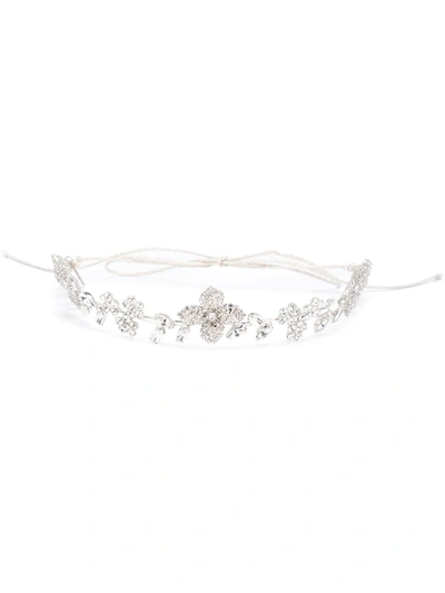 Jennifer Behr Gayle Crystal-embellished Circlet In Silber