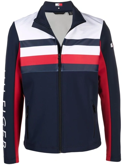 Rossignol X Tommy Hilfiger Navy Global Stripe Softshell Jacket In Blue