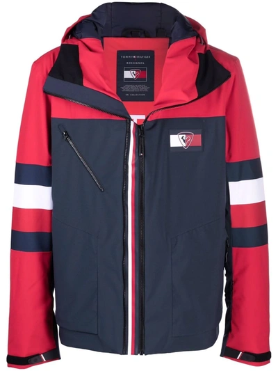 Rossignol Logo Striped Jacket In Blau