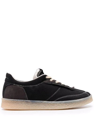 Mm6 Maison Margiela Sneakers Inside Out 6 Court Aus Schwarzem Polyesther In Black