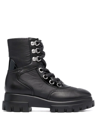 Agl Attilio Giusti Leombruni Maxine Combat Boots In Schwarz