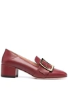 Bally Janelle 40 Block Loafers In Rot