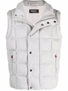 Kiton Button-down Padded Gilet In Grau