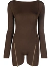 Jacquemus Brown La Montagne 'le Body Yerù' Jumpsuit In Braun