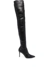 Le Silla Eva 100mm Thigh-high Leather Boots In Schwarz