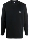 C.P. COMPANY LONG-SLEEVED EMBROIDERED LOGO TOP