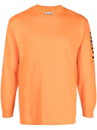 Gallery Dept. Long-sleeve Logo-print Top In Orange