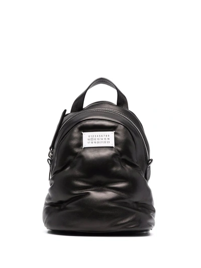 Maison Margiela Padded Number-logo Backpack In Schwarz