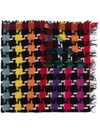 Faliero Sarti Paolina Houndstooth-pattern Scarf In Schwarz