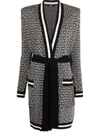 BALMAIN MONOGRAM KNITTED CARDIGAN