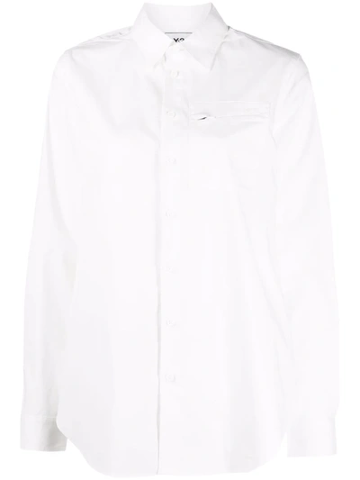 Y-3 Chest Patch Pocket Shirt In White