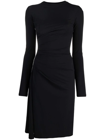 Off-white Logo Tape Dress In Black