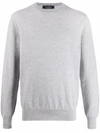 Ermenegildo Zegna Premium Cashmere Crewneck Sweater In Nude &amp; Neutrals