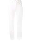 Paige Hoxton High Rise Ankle Skinny Jeans In Crisp White In Weiss