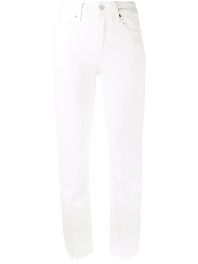 Paige Hoxton High Rise Ankle Skinny Jeans In Crisp White